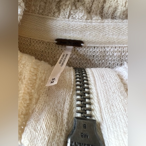 Free People Cozy Cream Jacket with Rainbow Accents - Picture 5 of 6